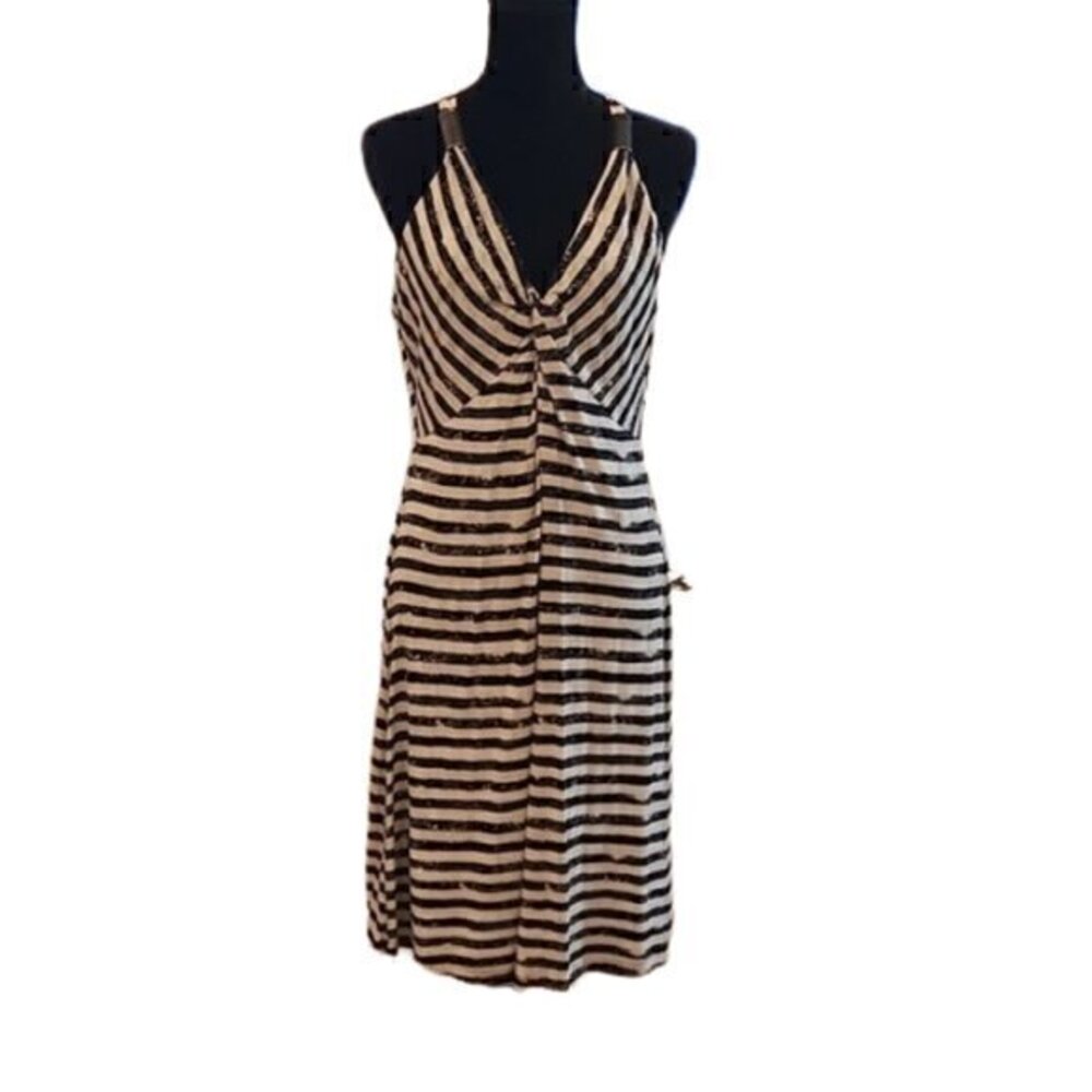 [Chaus] Striped V-neck Dress - Size L